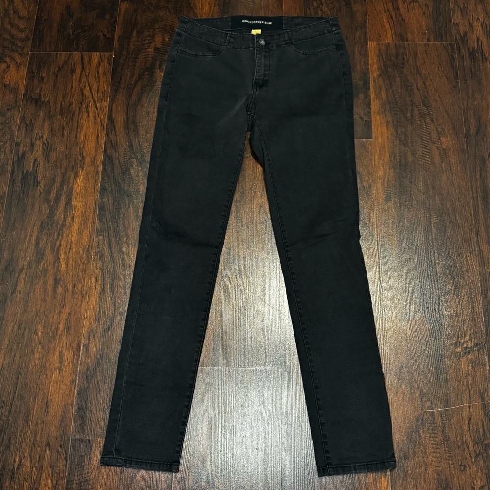 Christopher Blue Women’s Black Charcoal Stretch Skinny Jeans size 6